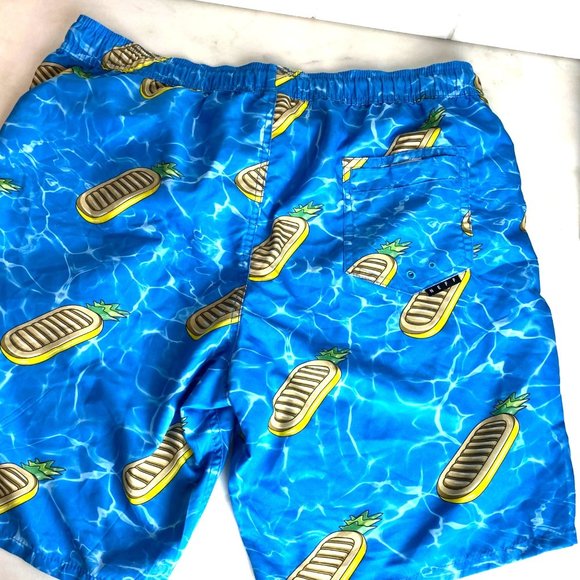 Neff Swim Trunks pineapple float waves swimwear, shorts, casual, pool XL - Picture 2 of 10